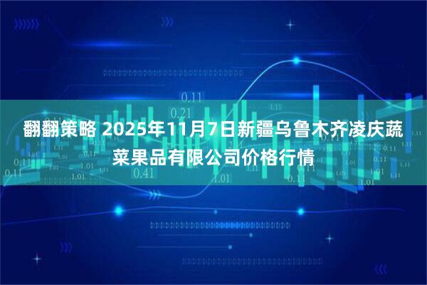 翻翻策略 2025年11月7日新疆乌鲁木齐凌庆蔬菜果品有限公司价格行情