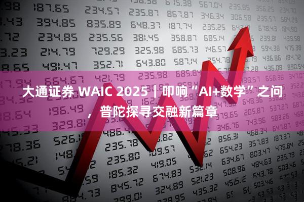 大通证券 WAIC 2025｜叩响“AI+数学”之问，普陀探寻交融新篇章